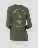 BELIEVE IN ME Green Long Sleeve — THIRTXXN
